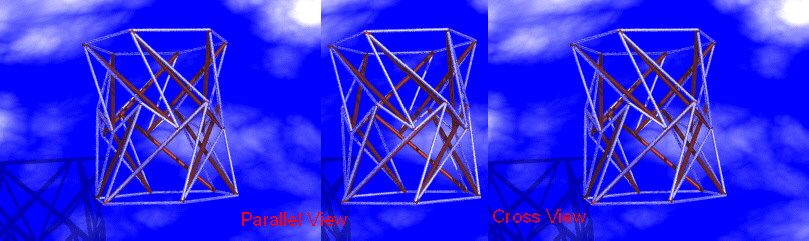 6 Strut 2 Layer Tower Tensegrity
