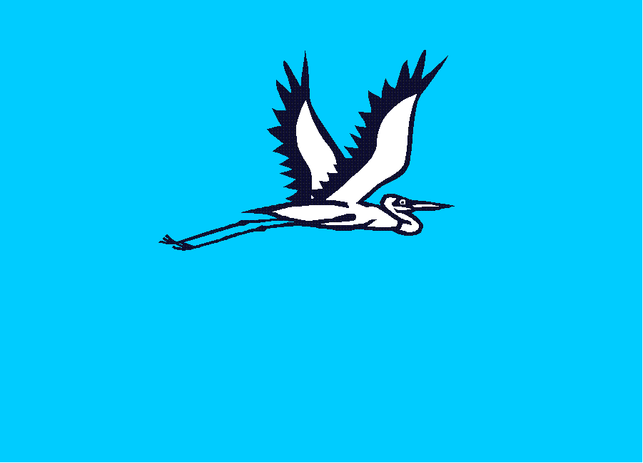 Flying heron animation